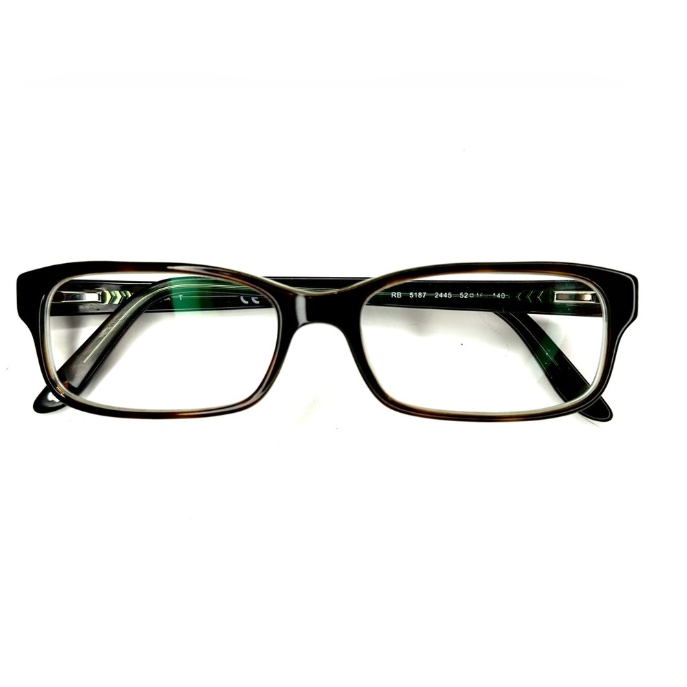 Ray-Ban Acetate Tortise with Green inner rim Eyeglasses Frame